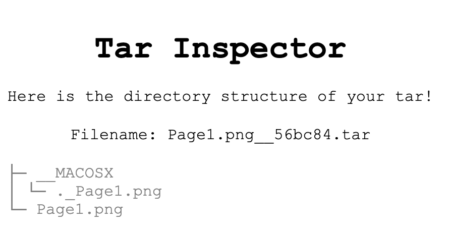 Tar Inspector